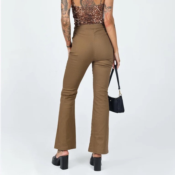 NWT Princess Polly Everette Pants Brown US 0 - Picture 3 of 5